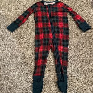 Christmas Plaid Little Sleepies Zippy - 3-6 mo